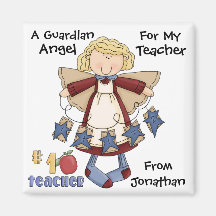 TEACHER Guardian Angel by SRF Fridge Magnets