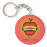 Teacher Keychain- Vintage Apple Tattoo
