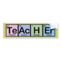 Teacher made of Elements bumper stickers