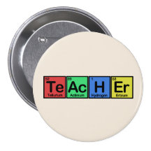 Teacher made of Elements colours Button