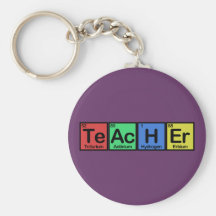 Teacher made of Elements colours Key Chains