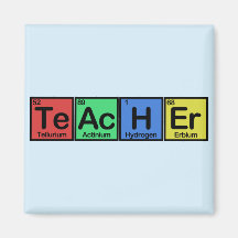 Teacher made of Elements colours Magnets