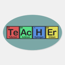 Teacher made of Elements colours Stickers