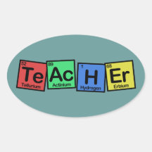 Teacher made of Elements whimsical Sticker