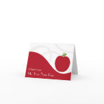 Teacher Note Card - Red Apple