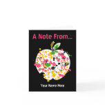 Teacher Notecard - Paint Splatter Apple