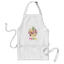 Teacher Paint Splatter Apple Apron