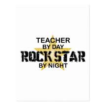 Teacher Rock Star by Night Post Card