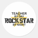 Teacher Rock Star by Night Stickers