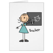 Teacher Stick Figure Card