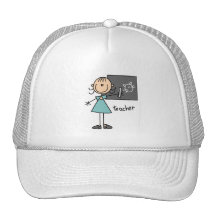 Teacher Stick Figure Mesh Hats