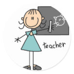 Teacher Stick Figure Sticker