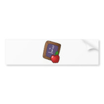 Teacher's Apple Bumper Sticker