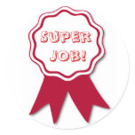 Teacher's Blue Ribbon Award Stickers