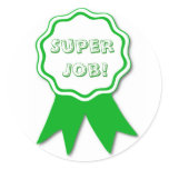 Teacher's Blue Ribbon Award Stickers