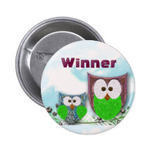 Teachers' customisable owl badge pinback buttons