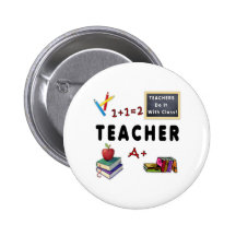 Teachers Do It With Class Pinback Button