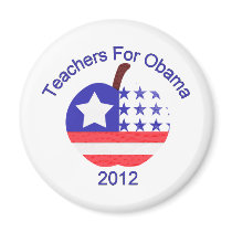 Teachers For Obama Tees and Gifts Refrigerator Magnet