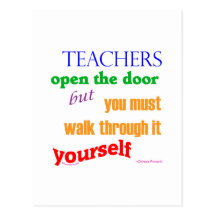 Teachers open the door... postcards