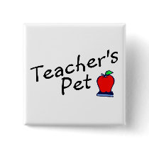 Teachers Pet Apple Pinback Button