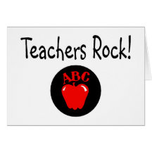 Teachers Rock Apple 2 Greeting Card