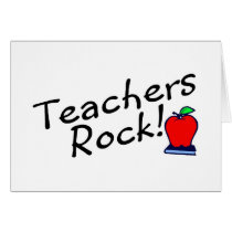 Teachers Rock Apple Greeting Card