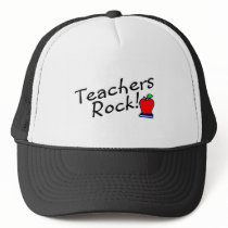 Teachers Rock Apple Trucker Hats