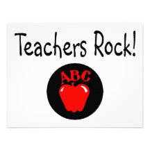 Teachers Rock Apple Invite