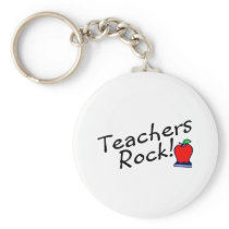 Teachers Rock Apple Key Chain
