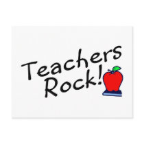 Teachers Rock Apple Postcard
