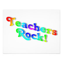 Teachers Rock Colour Custom Invitation