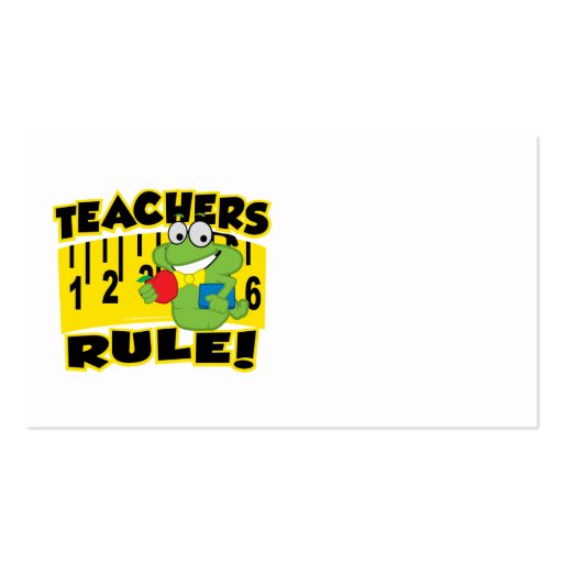 Teachers Rule! Business Card Template