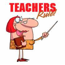 teachers rule female teacher cartoon photo sculpture