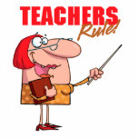 teachers rule female teacher cartoon photo sculptures
