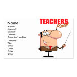 teachers rule male teacher character business card