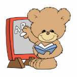 teaching ABCs cute teacher teddy bear design Photo Cutout
