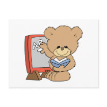 teaching ABCs cute teacher teddy bear design Post Cards