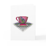 Teacup Butterfly Greeting Card