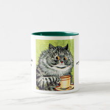 Teacup Cat by Louis Wain Mugs