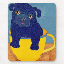 Teacup Pug Mouse Pad