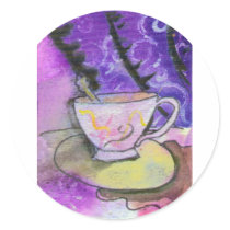 Teacup Round Sticker