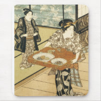 Teahouse at Edo, Kumisada, 1837 Mousepad