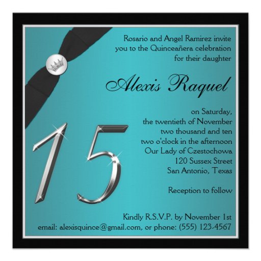 Black+and+teal+wedding+invitations