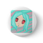 Teal Apple of my Eye Girl Pinback Button