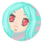 Teal Apple of my Eye Girl Stickers