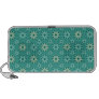 Teal Aqua Abstract Floral Travel Speaker