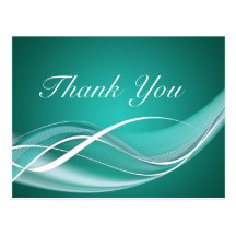 Teal Aqua Wave Postcard