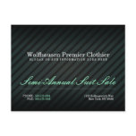 Teal Armani Suit Promo Postcard