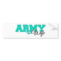 Teal Army Wife Bumper Stickers
