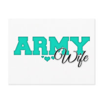 Teal Army Wife Postcard